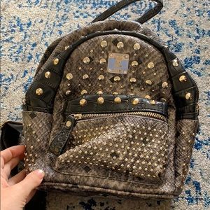 mcm snakeskin bag